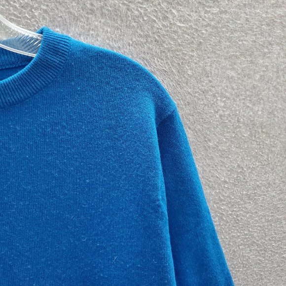 VINTAGE Carroll & Company Men Sweater Small Blue 100% Lambswool Munrospun READ - Picture 2 of 7
